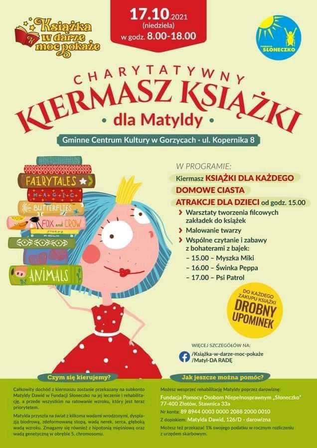 Charytatywny Kiermasz Książki - ulotka informacyjna